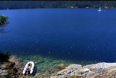 looking down from Point