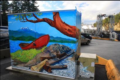 mural at ferry terminal