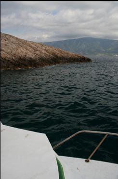 ANCHORED NEAR WALL BY POINT