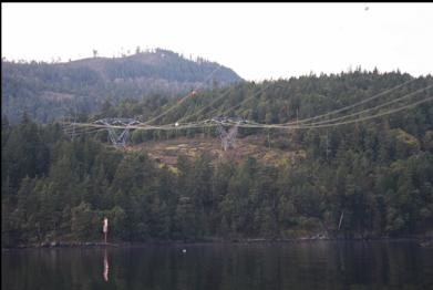 looking across Inlet under powerlines