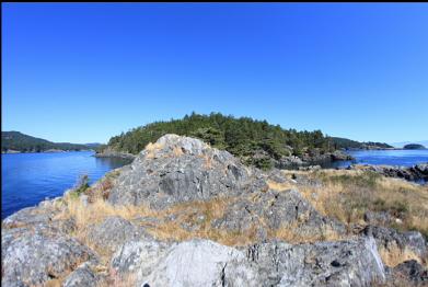 on top of islet looking towards Frazer Island