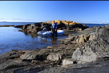 anchored by rocks off point