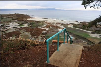 steps to beach at end of trail