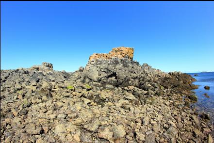 rocks at the tip of the point