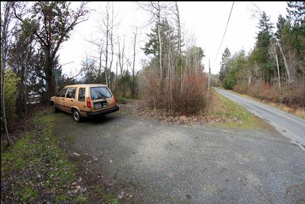 small parking lot next to Porlier Pass Road