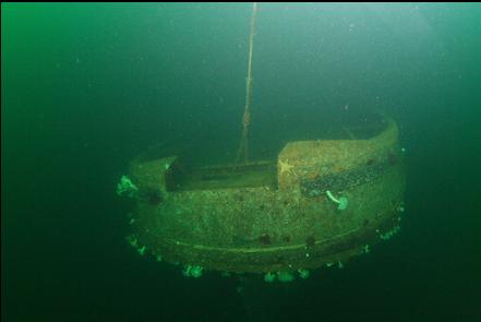 bouy line tied to the stern