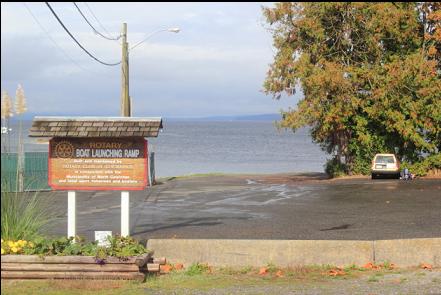 parking by the boat ramp