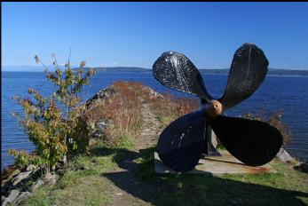 PROPELLER ON RUBBLE BREAKWATER