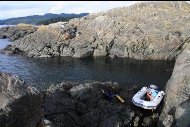 boat in narrow bay