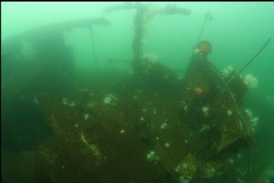 looking down on what used to be the wheelhouse