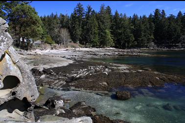 looking back to entry-point beach