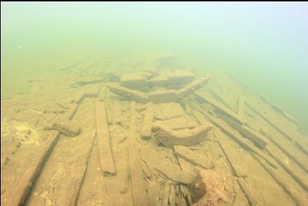 looking down the middle of the hull