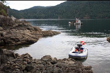 Rockfish Divers boat in background