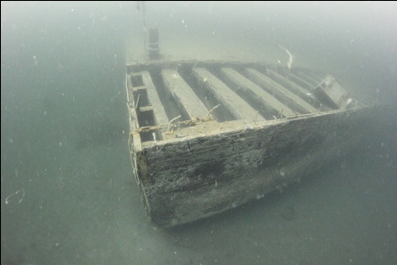 no strobe corner of a drydock with exposed beams