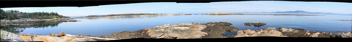 looking across channel to Alpha Islet panorama