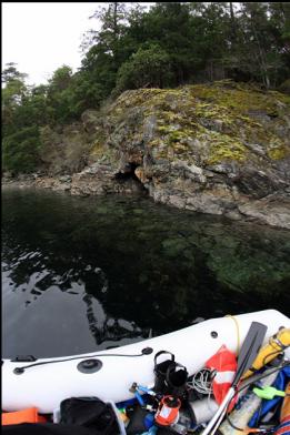 hole and clear water below