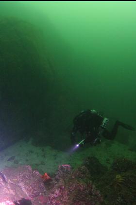 at base of wall