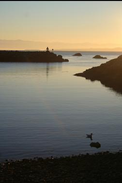 Gillingham Islands past breakwater outside bay