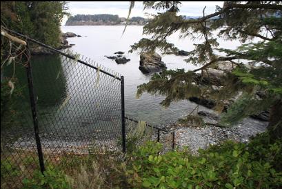 fence and beach