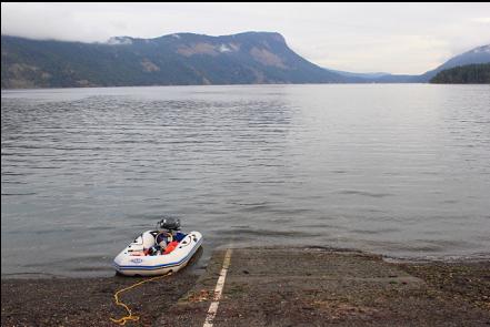 Maple Bay ramp with entrance to Sansum Narrows in the background