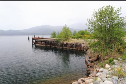 looking at the dock from the entry-point