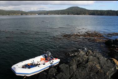 looking into Becher Bay