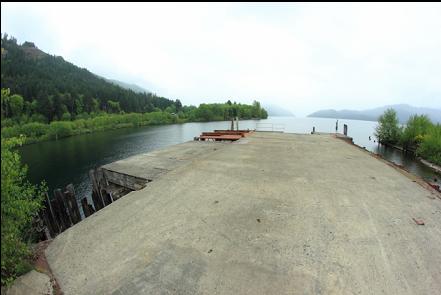 looking out at the dock