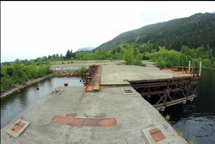 looking back from the end of the dock