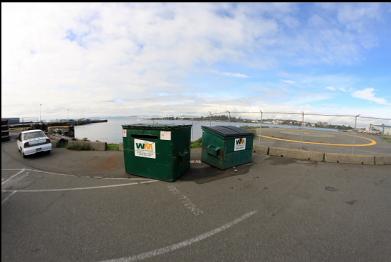 dumpsters in front of entry-point