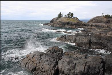 coastline around right-hand point of cove