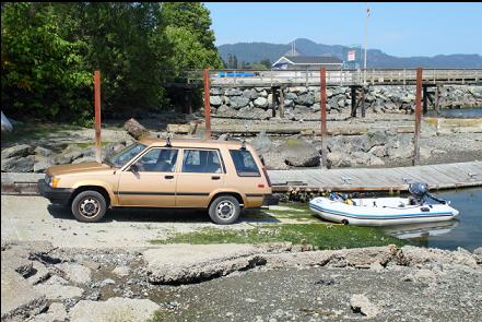 at the boat ramp in Sooke