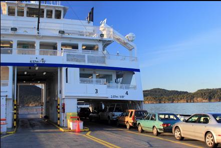 on the ferry