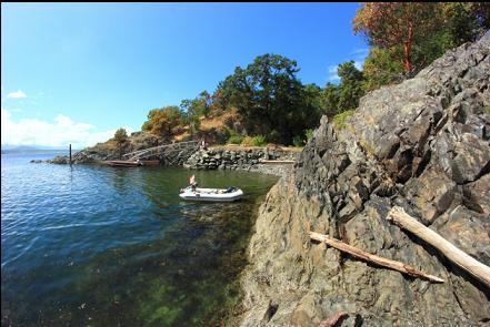 anchored in the bay