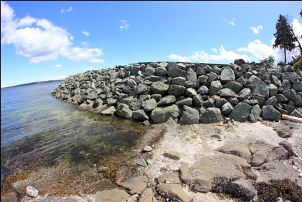 entry point at the boulder structure