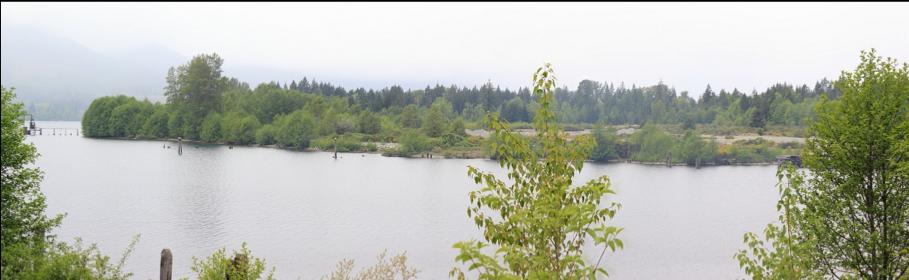 looking across a bay to where the mill used to be