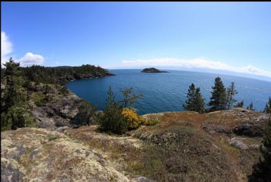 Secretary Island in distance viewed from Possession Point on another day