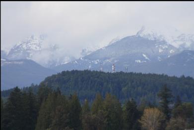 view of mountains from dive site