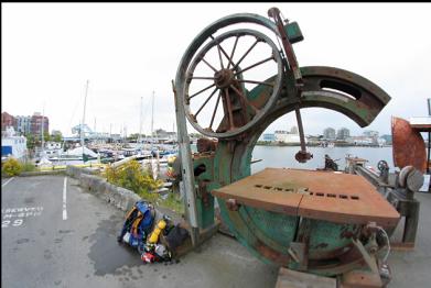 dive gear and old display machinery