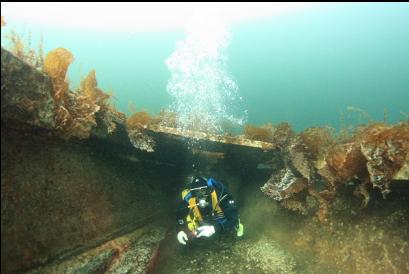 deep inside massive wreck
