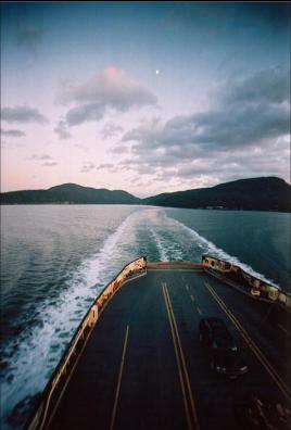 LEAVING SATURNA ON THE FERRY