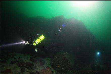 at base of wall 110 feet deep