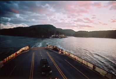 LEAVING SATURNA ON FERRY