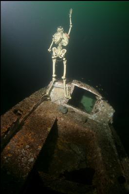 skeleton on sailboat
