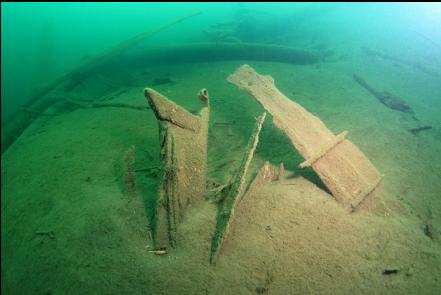 remains of small boat?