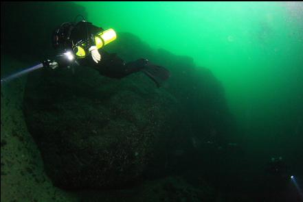 at base of wall