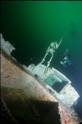 next to skeleton on sailboat