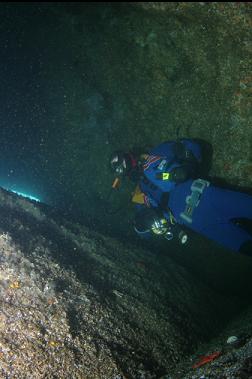 in a cavern