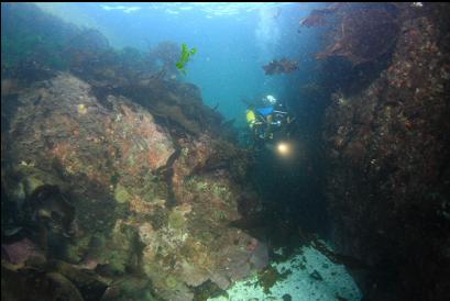 in the channel between the two main islets