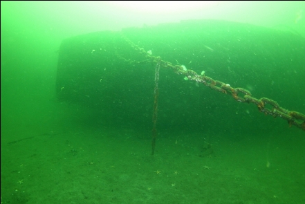 chain leading to a drydock