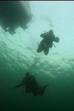 descending from boat